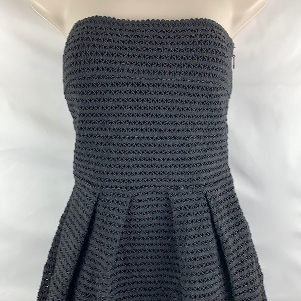 WOW Couture black strapless event cocktail dress